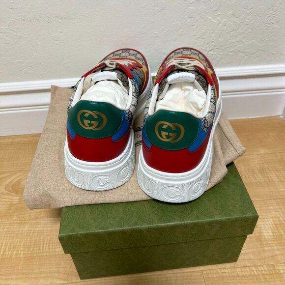 GUCCI GG SNEAKER BEIGE RED BLUE - Picture 2 of 8